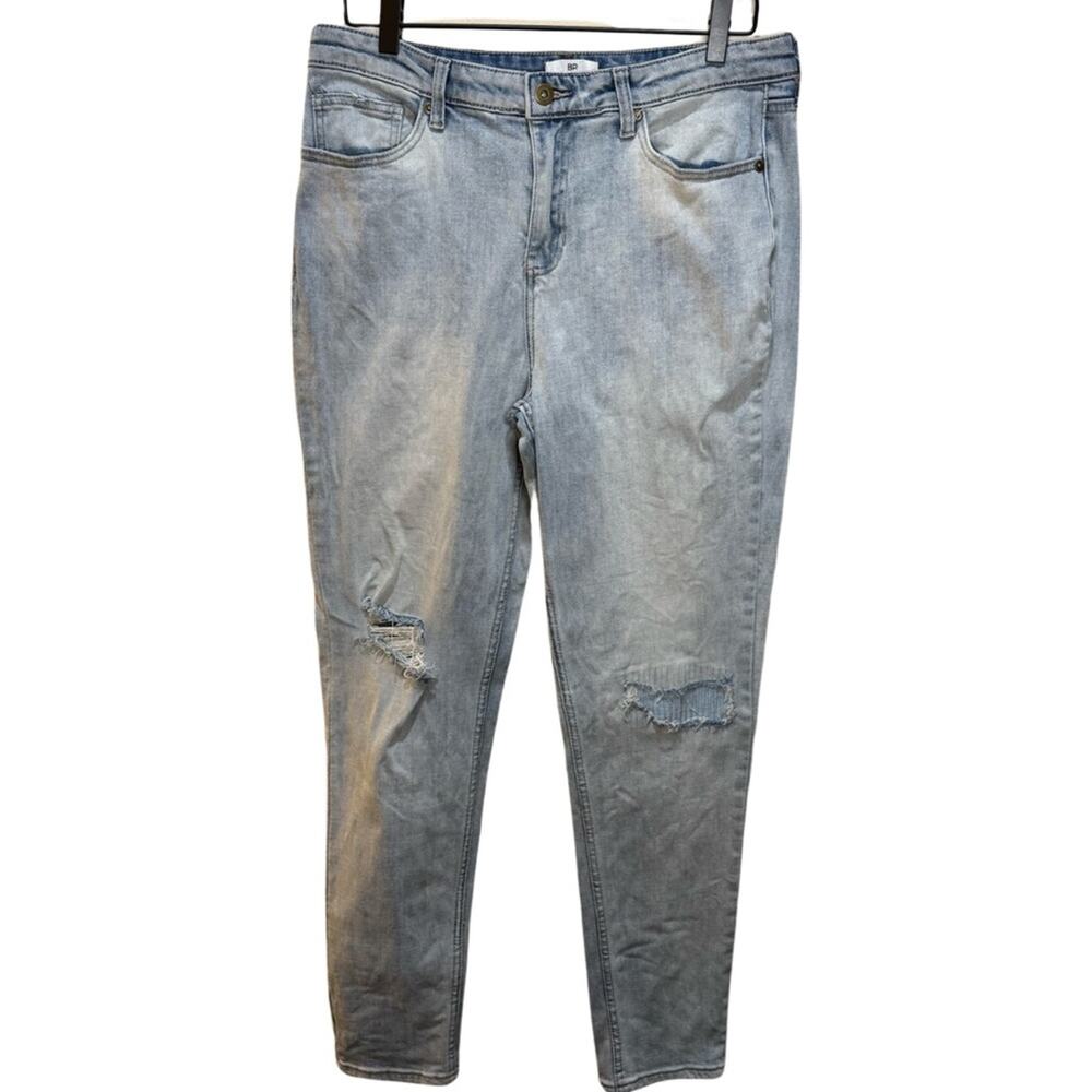 bp Lightwash Patchwork Skinny Distressed Denim Jeans Size 32